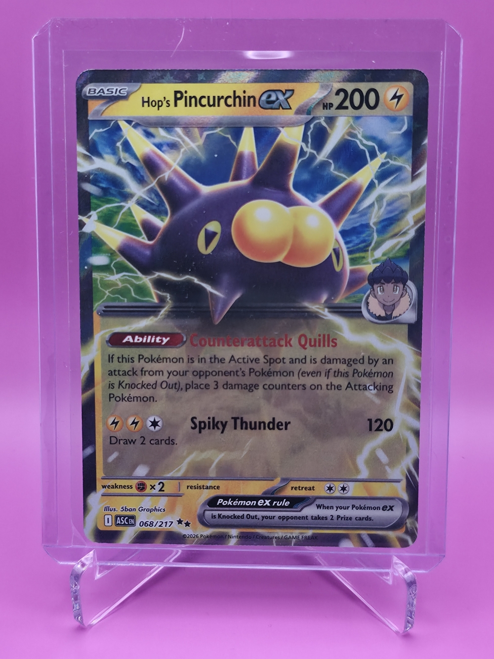 Pokémon TCG - Hop's Pincurchin ex - Ascended Heroes - Double Rare - 068/217
